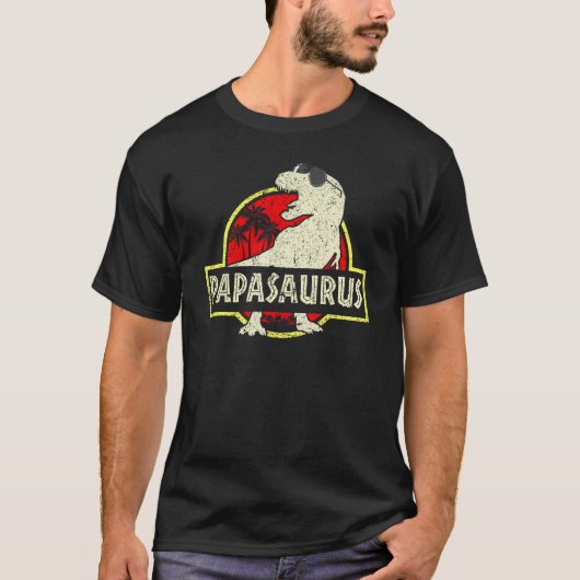 Papa Saurus Dinosaur Papasaurus Rex Family Matchin T-shirt (Voorkant)