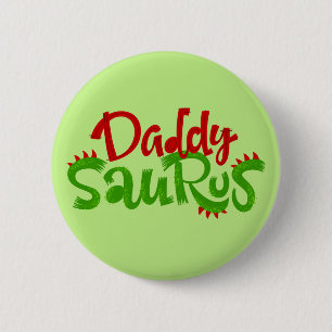 Papa Saurus Dinosaur Ronde Button 5,7 Cm