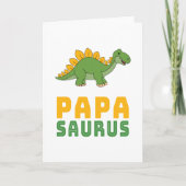 Papa Saurus Dinosaur Stegosaurus Vaderdag Kaart (Voorkant)