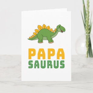 Papa Saurus Dinosaur Stegosaurus Vaderdag Kaart