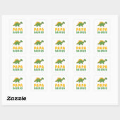 Papa Saurus Dinosaur Stegosaurus Vaderdag Vierkante Sticker (Vel)