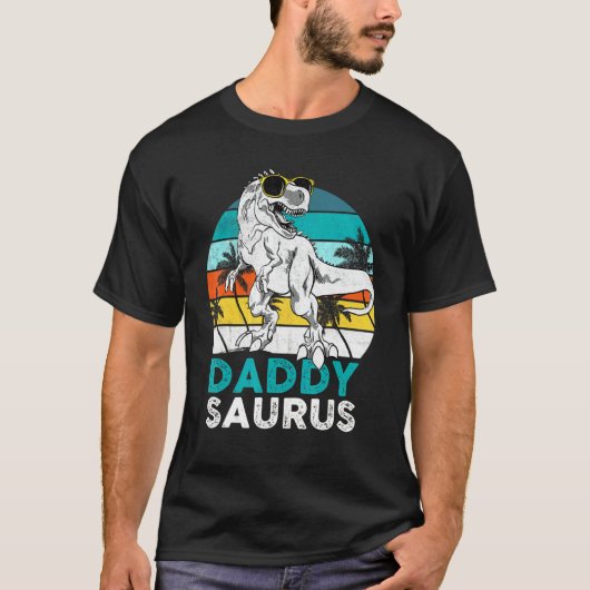 Papa Saurus Dinosaurus Papa T-shirt (Voorkant)