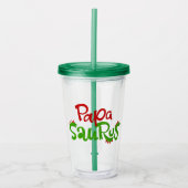 Papa Saurus Graphic Acryl Drinkbeker (Voorkant)