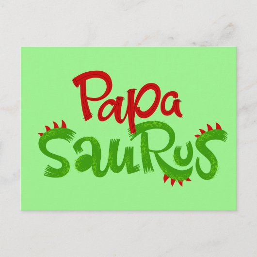 Papa Saurus Graphic Briefkaart (Voorkant)