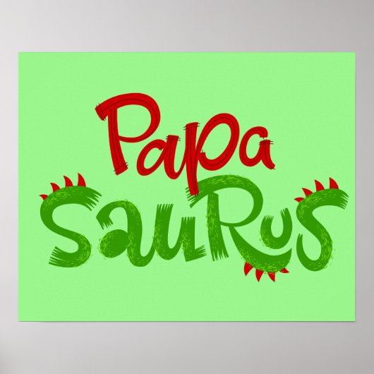 Papa Saurus Graphic Poster (Voorkant)