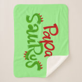 Papa Saurus Graphic Sherpa Deken (Voorkant)