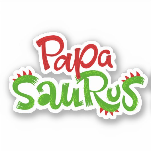 Papa Saurus Graphic Sticker (Voorkant)