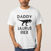 Papa Saurus grappige mannen dinosaurr shirt (Voorkant)
