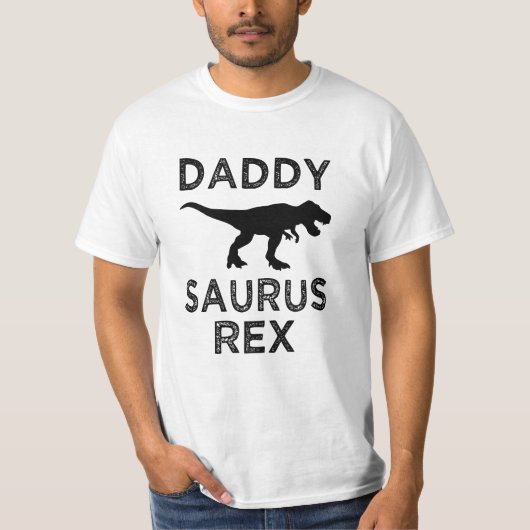 Papa Saurus grappige mannen dinosaurr shirt (Voorkant)