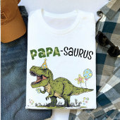 Papa-saurus Opa Dinosaur Kids Verjaardagsfeest T-shirt