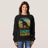 Papa Saurus Rex Dinosaur Daddysaurus vaders da Trui (Voorkant volledig)