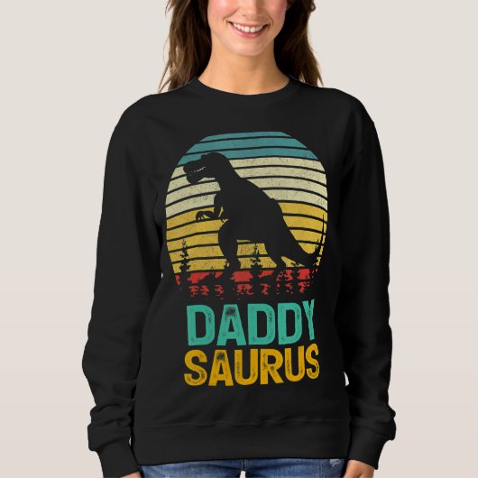 Papa Saurus Rex Dinosaur Daddysaurus vaders da Trui (Voorkant)
