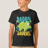 Papa Saurus Rex Dinosaur Dino voor vader T-shirt (Voorkant)