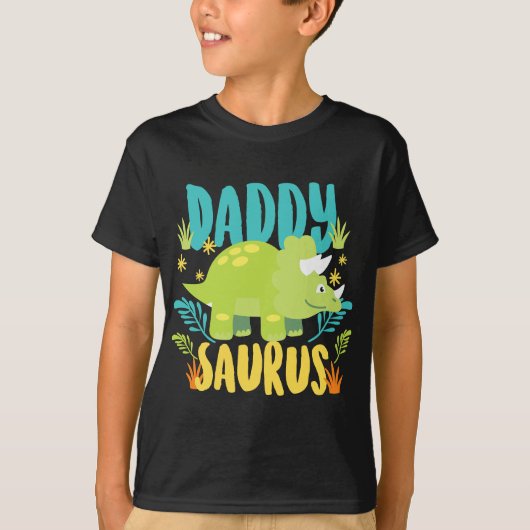 Papa Saurus Rex Dinosaur Dino voor vader T-shirt (Voorkant)