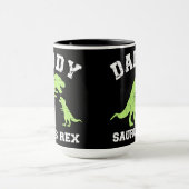 Papa saurus rex dinosaur vaderdag cadeau pap mok (Midden)