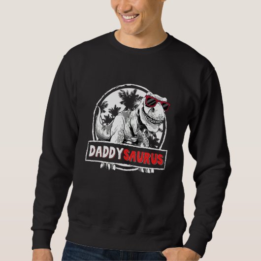 Papa Saurus Rex Dinosaur Vaderdag Family Matc Trui (Voorkant)