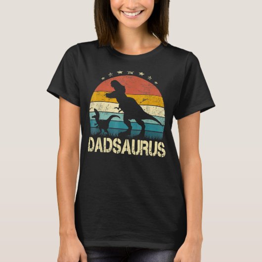 Papa Saurus Rex Dinosaurus Vaderdag voor papa T-shirt (Voorkant)