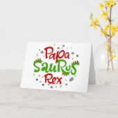 Papa Saurus Rex Grafisch Kaart (Gele Bloem)