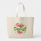 Papa Saurus Rex Grote Tote Bag (Achterkant)