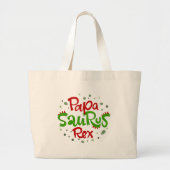 Papa Saurus Rex Grote Tote Bag (Voorkant)