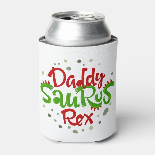 Papa Saurus Rex Illustratie Blikjeskoeler (Blikje Voorkant)