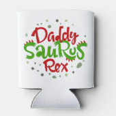 Papa Saurus Rex Illustratie Blikjeskoeler (Achterkant)