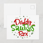 Papa Saurus Rex Illustratie Briefkaart (Voorkant / Achterkant)