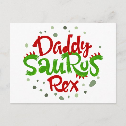 Papa Saurus Rex Illustratie Briefkaart (Voorkant)