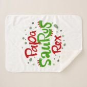 Papa Saurus Rex Sherpa Deken (Voorkant (horizontaal))