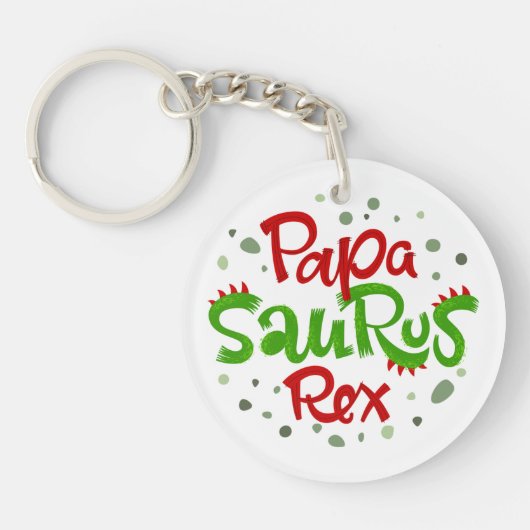 Papa Saurus Rex Sleutelhanger (Voorkant)