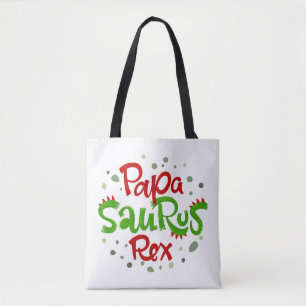 Papa Saurus Rex Tote Bag