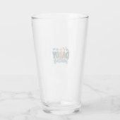 Papa Saurus Schattige Dinosaur Papa Vectorontwerp_ Glas (Achterkant)