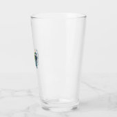 Papa Saurus Schattige Dinosaur Papa Vectorontwerp_ Glas (Links)