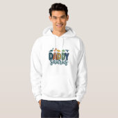 Papa Saurus Schattige Dinosaur Papa Vectorontwerp_ Hoodie (Voorkant volledig)