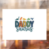 Papa Saurus Schattige Dinosaur Papa Vectorontwerp_ Raamsticker (Vel 2)