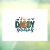 Papa Saurus Schattige Dinosaur Papa Vectorontwerp_ Raamsticker (Vel 3)