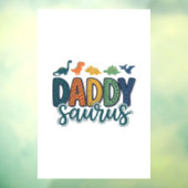 Papa Saurus Schattige Dinosaur Papa Vectorontwerp_ Raamsticker (Vel 3)