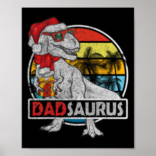 Papa Saurus T Rex Dinosaurus Familie Bijpassende K Poster