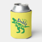 Papa Saurus T-Rex Silhouette Blikjeskoeler (Blikje Voorkant)