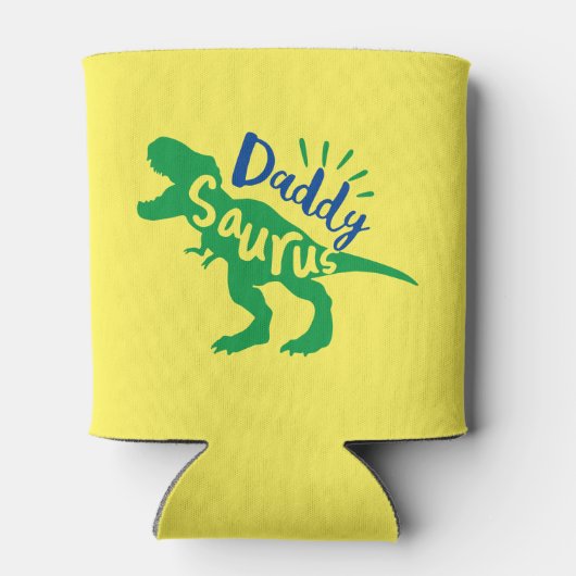 Papa Saurus T-Rex Silhouette Blikjeskoeler (Achterkant)