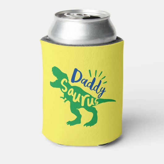 Papa Saurus T-Rex Silhouette Blikjeskoeler (Blikje Achterkant)