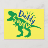 Papa Saurus T-Rex Silhouette Briefkaart (Voorkant)