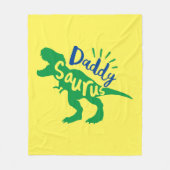 Papa Saurus T-Rex Silhouette Fleece Deken (Voorkant)