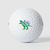 Papa Saurus T-Rex Silhouette Golfballen (Voorkant)