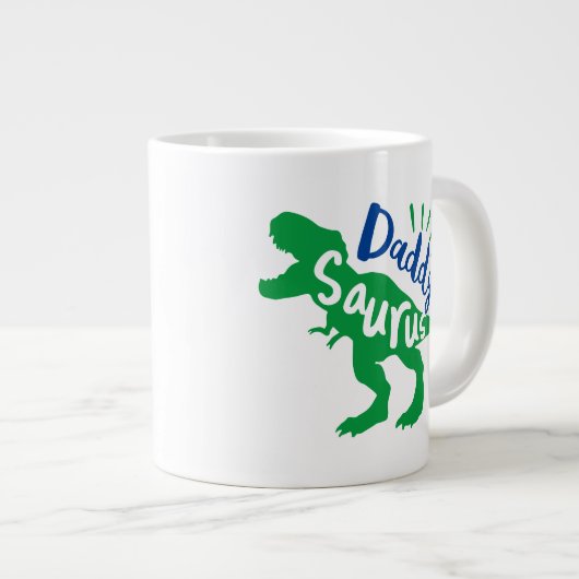 Papa Saurus T-Rex Silhouette Grote Koffiekop (Voorkant rechts)
