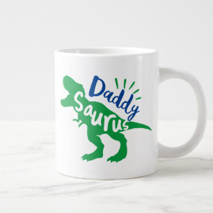 Papa Saurus T-Rex Silhouette Grote Koffiekop