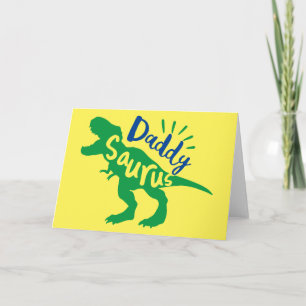Papa Saurus T-Rex Silhouette Kaart