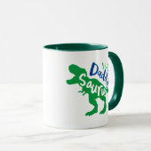 Papa Saurus T-Rex Silhouette Mok (Voorkant rechts)