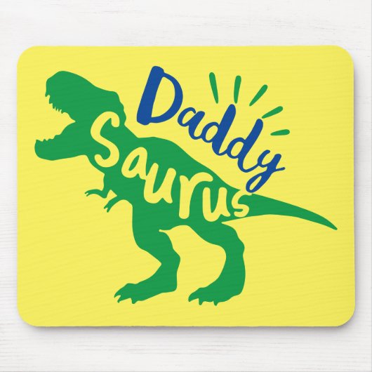Papa Saurus T-Rex Silhouette Muismat (Voorkant)