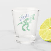 Papa Saurus T-Rex Silhouette Shot Glas (Achterkant)